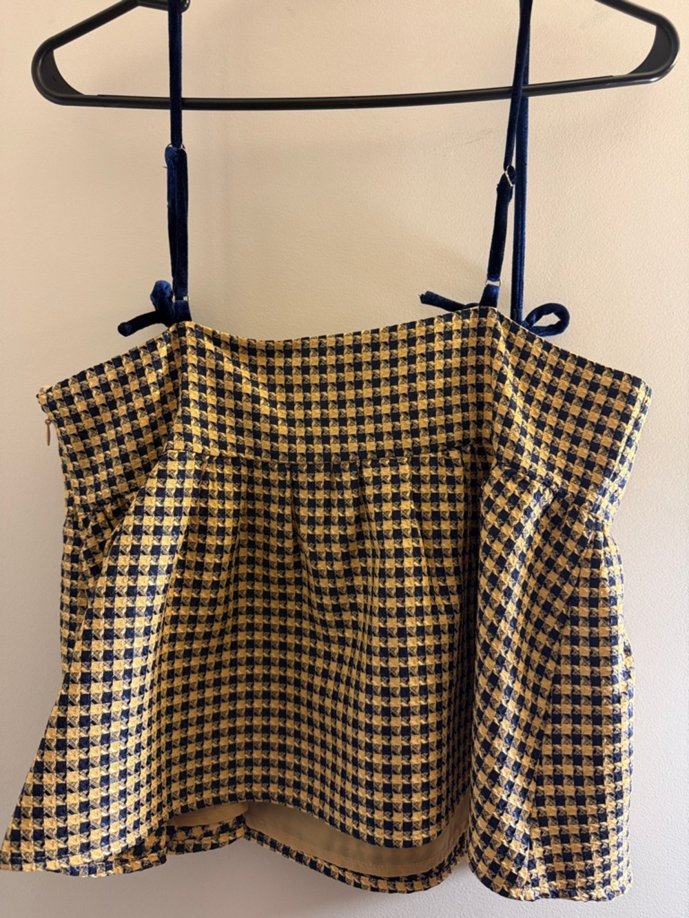 pretty garbage Navy and Tan Houndstooth Tank Top - Picture 5 of 5